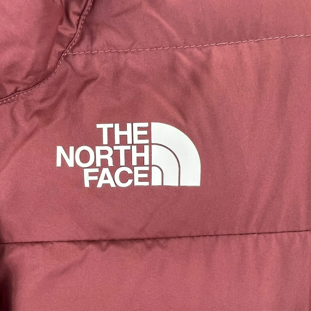 The North Face‎ Girls Down Jacket Hoodie Fleece Pink Size Large Full Zip